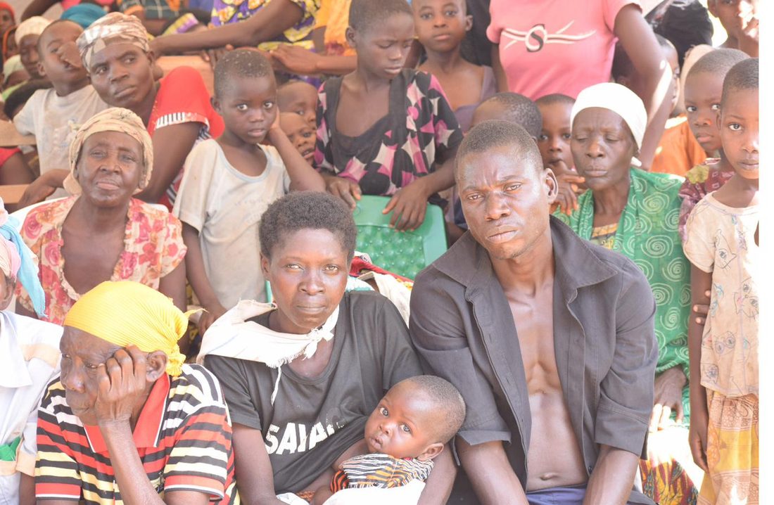 Widows facing the camera